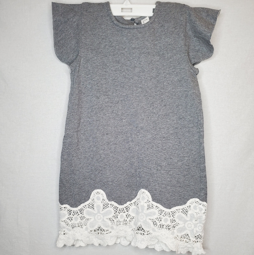 Gap Kids  Gray Dress with unique bottom trim